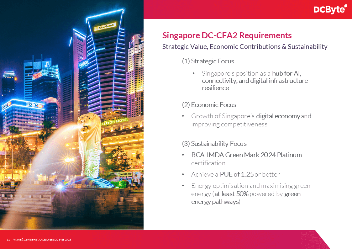 DC Byte - Singapore Data Centre Market Snapshot - Dec 2025 - DCCFA2 Requirements